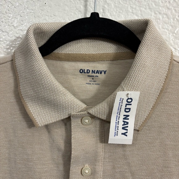 Old‎ Navy Men’s Classic Fit Go-Dry Polo Shirt Beige Tan Small S - Picture 3 of 6